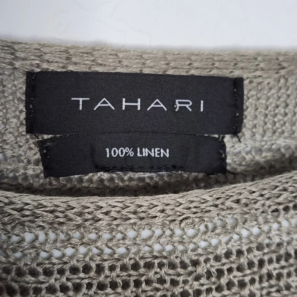 Tahari Woman's Linen Knit Sweater Top Size Small - Picture 4 of 4